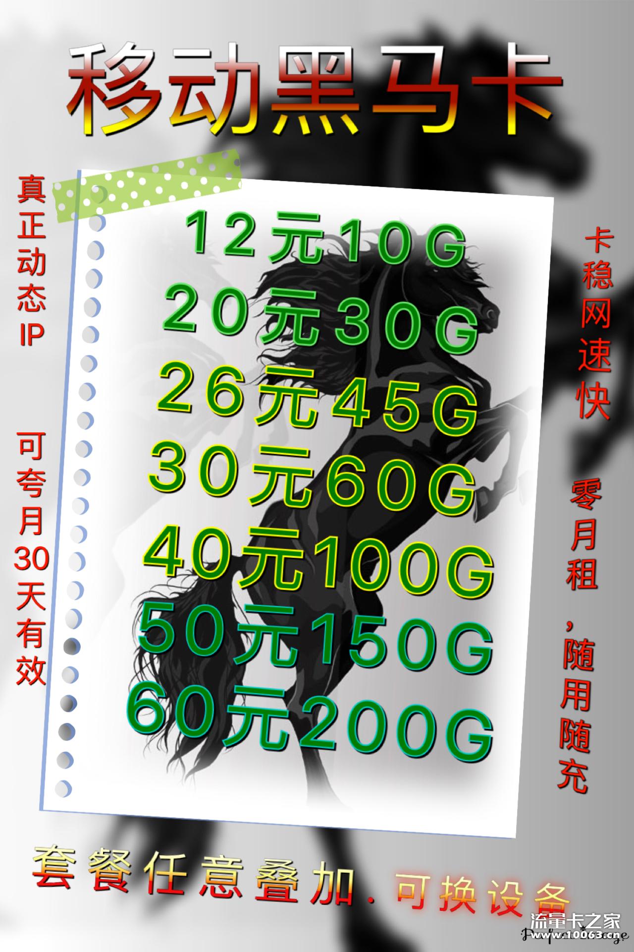 黑马卡腾空出世通用流量