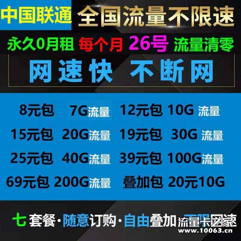 独家联通返利50%  不锁卡稳定