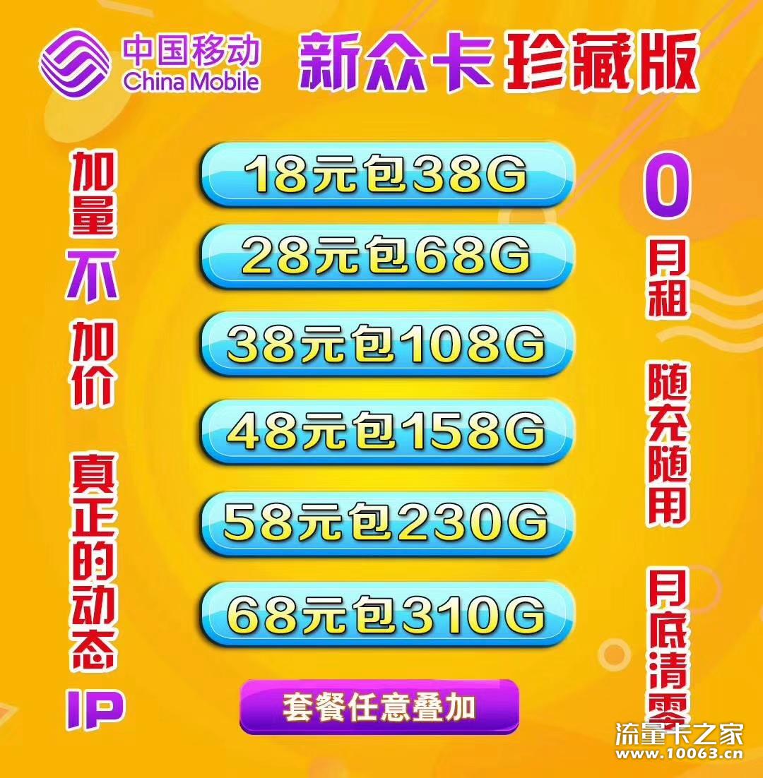 通用流量，八位数充值号段
