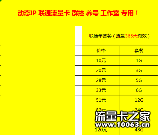 联通动态年卡 全网最稳无需售后卡 