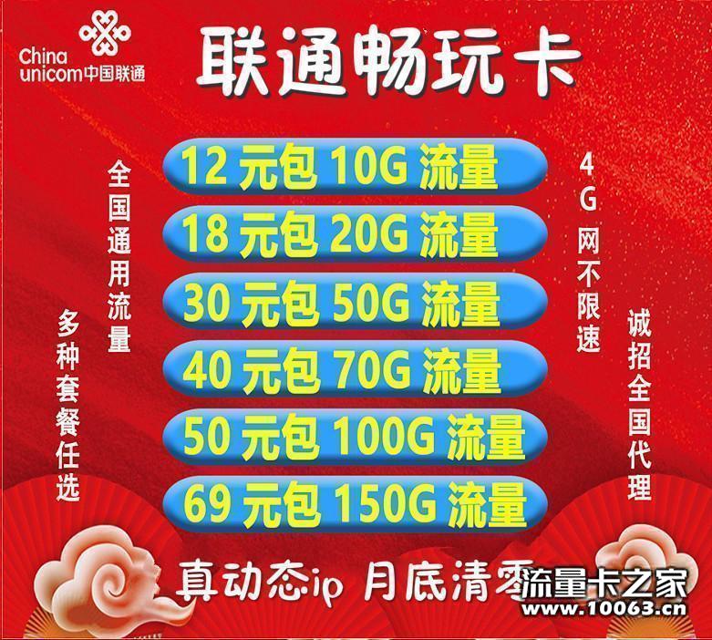 联通动态IP年卡/月卡可视频验货