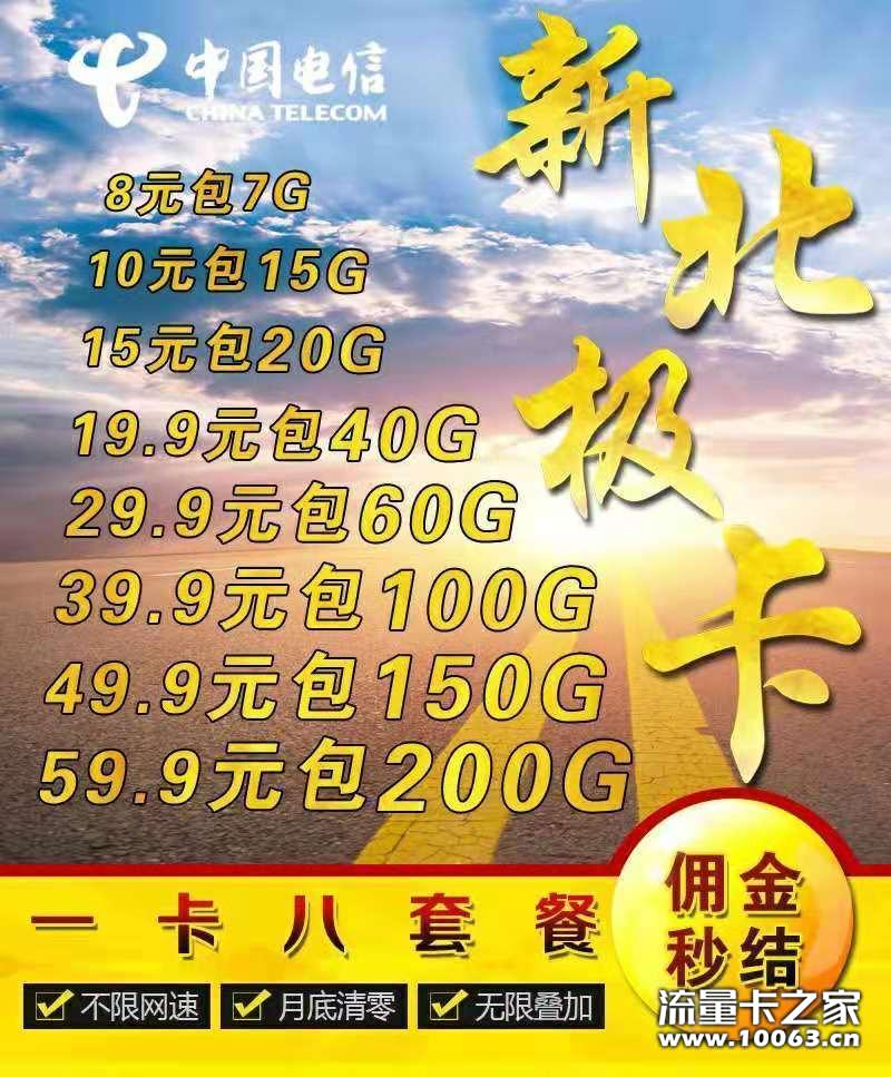 电信北极卡，50起批，卡板0.8，欢迎合