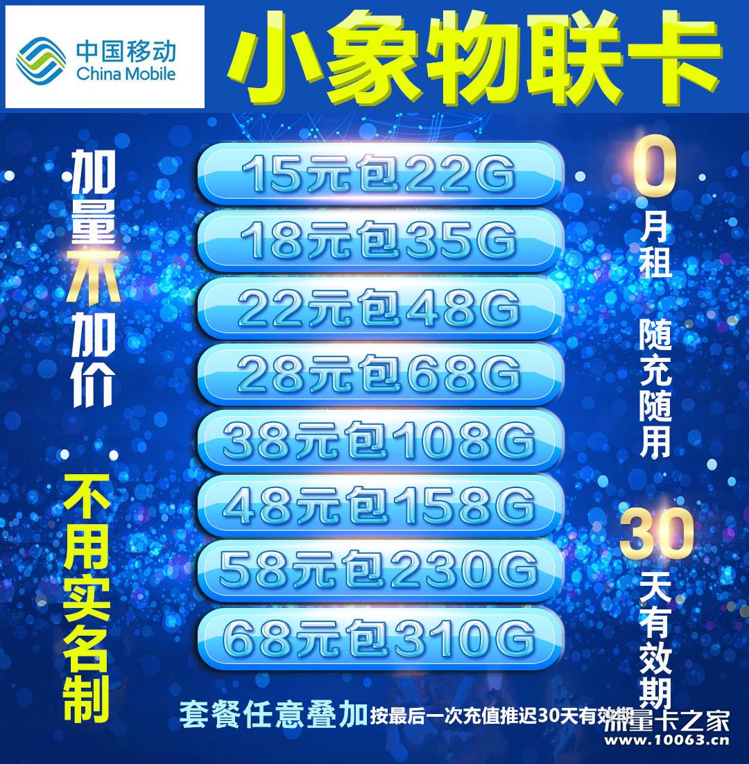 小象通信移动卡8毛 500张起返43%