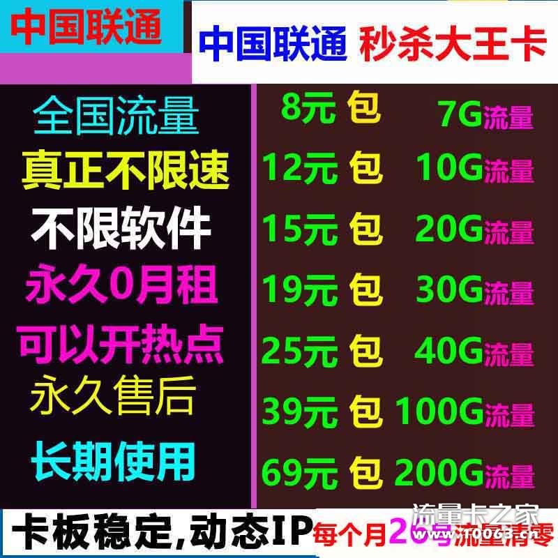 联通稳定 永久售后 返利50% 